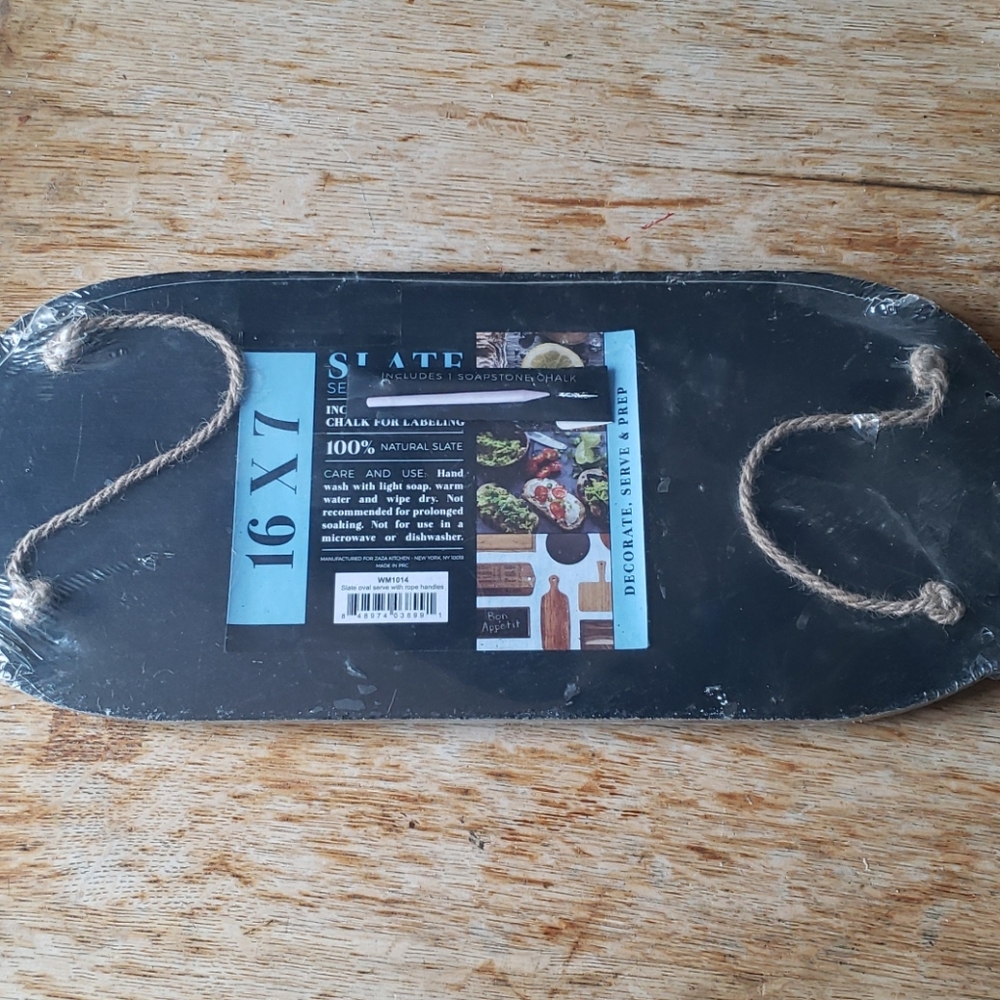 Slate serving tray for cheese, appetizers